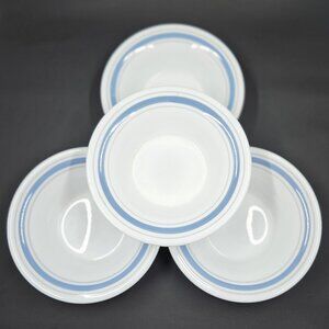 COMCOR Tableware by Corning Stratos Blue Gray Bands 4.5 oz Fruit Dish